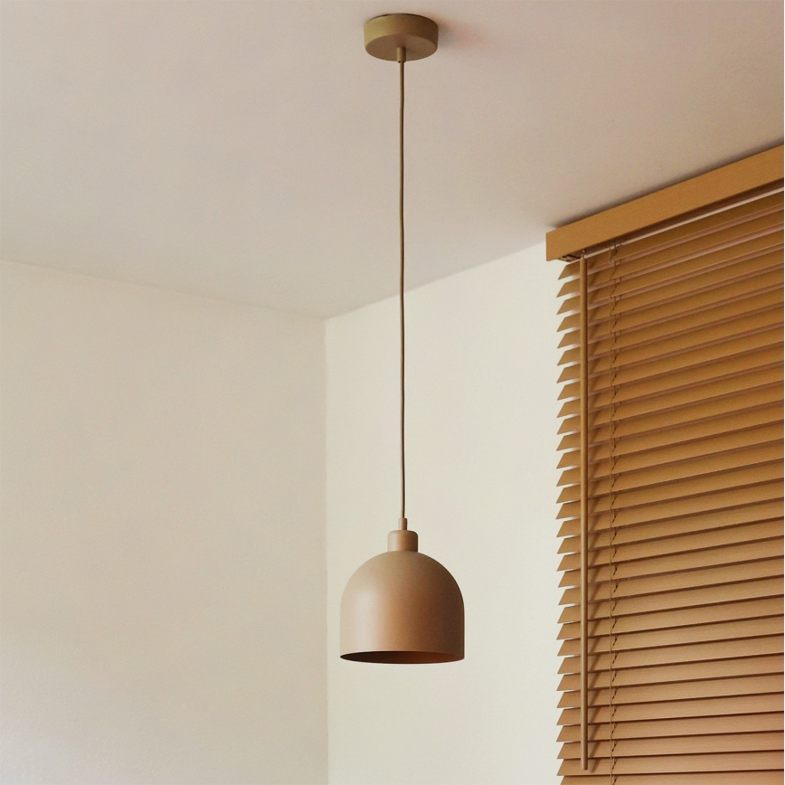 Duolla - IRONLINE Cable Pendant Light 1xE27/15W/230V Ø 17 cm, Beige