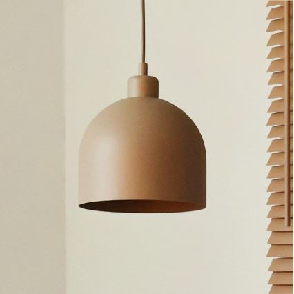 Duolla - IRONLINE Cable Pendant Light 1xE27/15W/230V Ø 17 cm, Beige