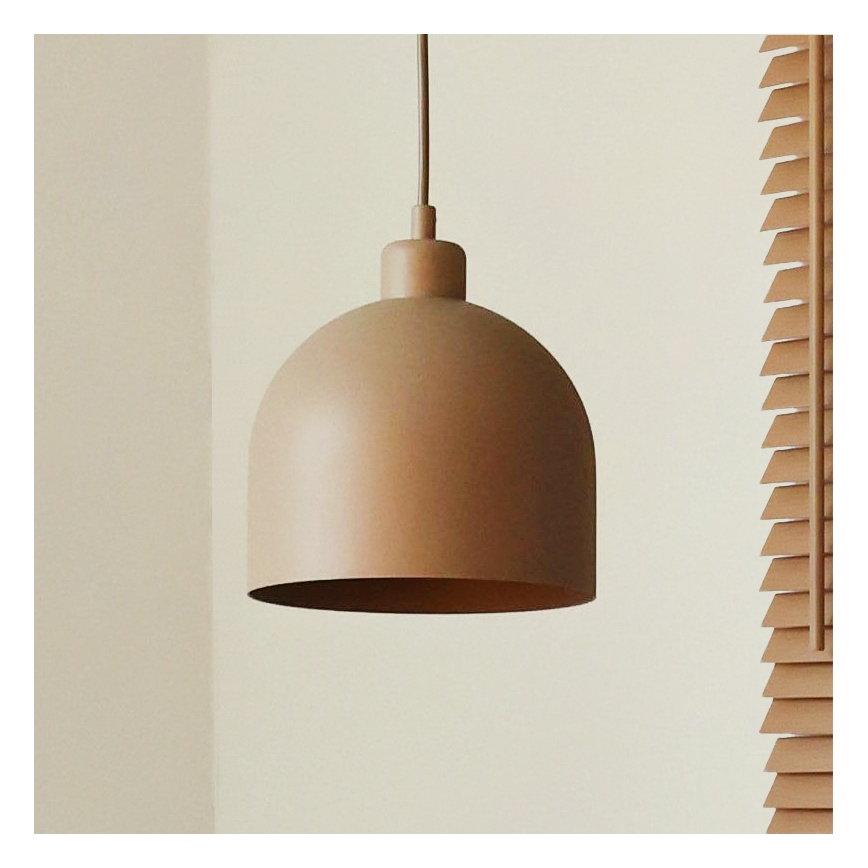 Duolla - IRONLINE Cable Pendant Light 1xE27/15W/230V Ø 17 cm, Beige