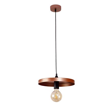 Duolla - IRONLINE Cable Pendant Light 1xE27/15W/230V Ø 30 cm Copper/Black