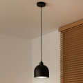 Duolla - IRONLINE cable-suspended pendant light 1xE27/15W/230V Ø 17 cm black