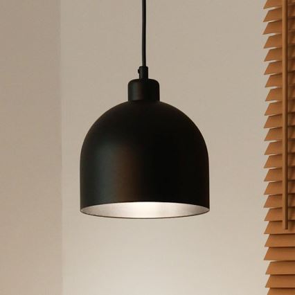 Duolla - IRONLINE cable-suspended pendant light 1xE27/15W/230V Ø 17 cm black