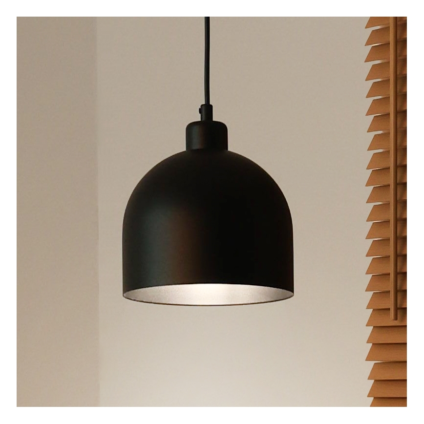 Duolla - IRONLINE cable-suspended pendant light 1xE27/15W/230V Ø 17 cm black