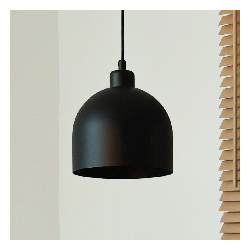 Duolla - IRONLINE cable-suspended pendant light 1xE27/15W/230V Ø 17 cm black