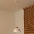 Duolla - IRONLINE cable-suspended pendant light 1×E27/15W/230V, Ø 27 cm, White/Copper