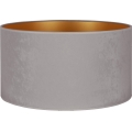 Duolla - Lampshade for floor lamp VELVET E27 d. 35 cm grey/gold