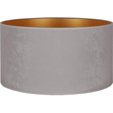 Duolla - Lampshade for floor lamp VELVET E27 d. 35 cm grey/gold