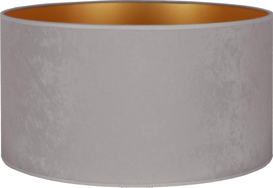 Duolla - Lampshade for floor lamp VELVET E27 d. 35 cm grey/gold