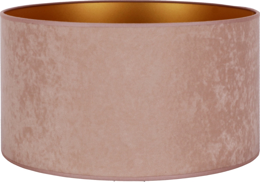 Duolla - Lampshade for floor lamp VELVET E27 d. 35 cm pink/gold