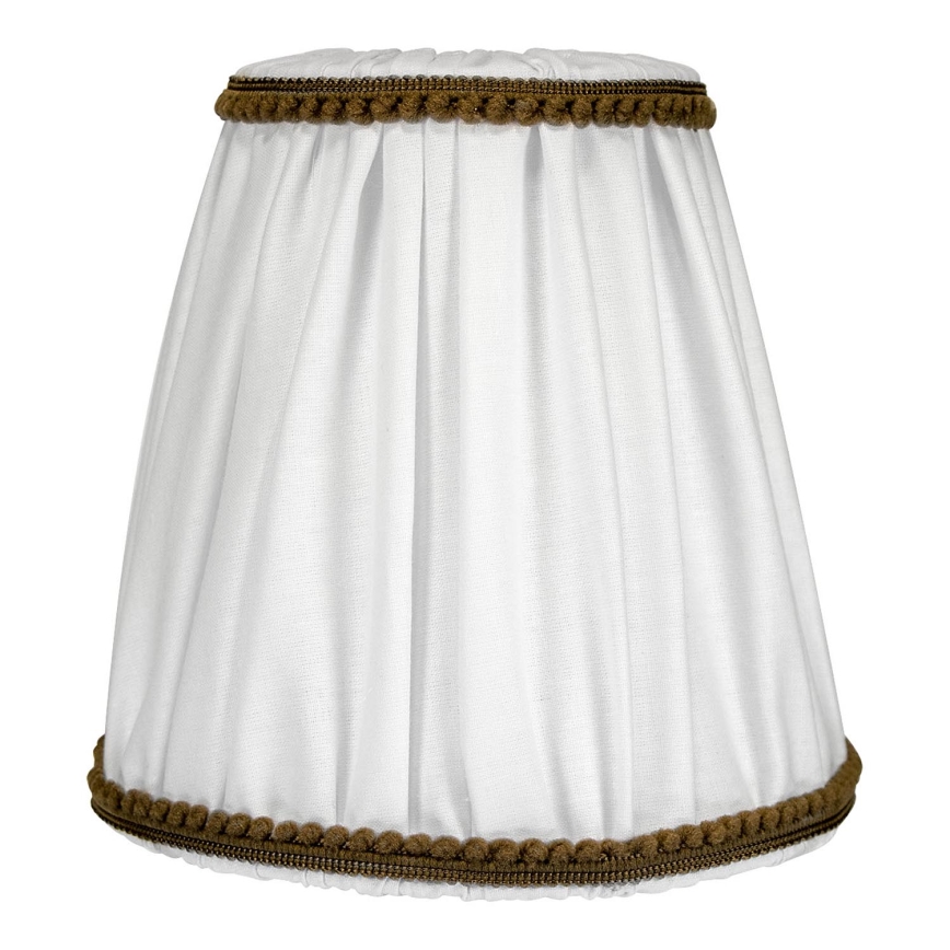 Duolla - Lampshade for table and floor lamp E27 d. 15 cm white/brown