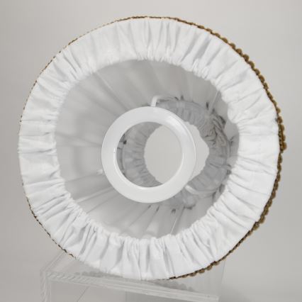Duolla - Lampshade for table and floor lamp E27 d. 15 cm white/brown