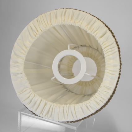 Duolla - Lampshade for table and floor lamp E27 d. 18,5 cm creamy/brown