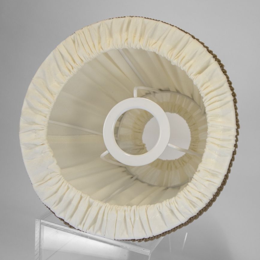 Duolla - Lampshade for table and floor lamp E27 d. 18,5 cm creamy/brown