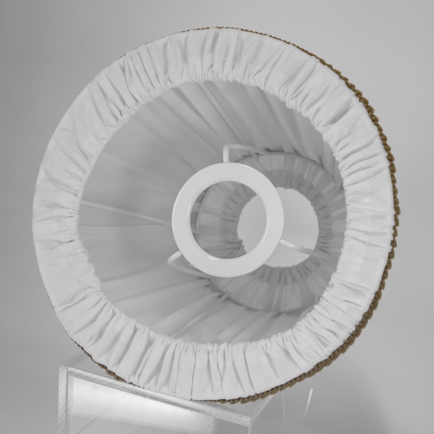 Duolla - Lampshade for table and floor lamp E27 d. 18,5 cm white/brown