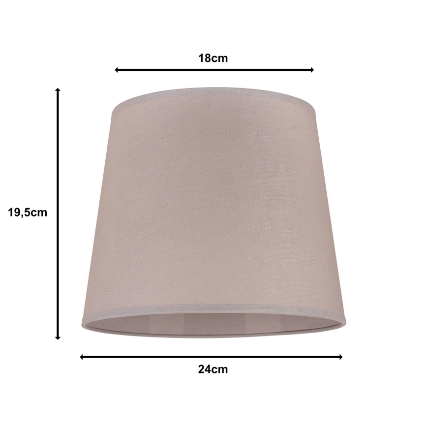 Duolla - Lampshade for table lamp CLASSIC M E27 d. 24 cm beige