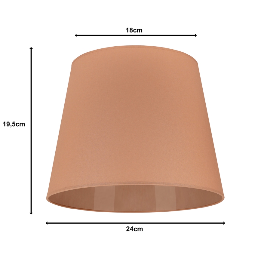 Duolla - Lampshade for table lamp CLASSIC M E27 d. 24 cm brown