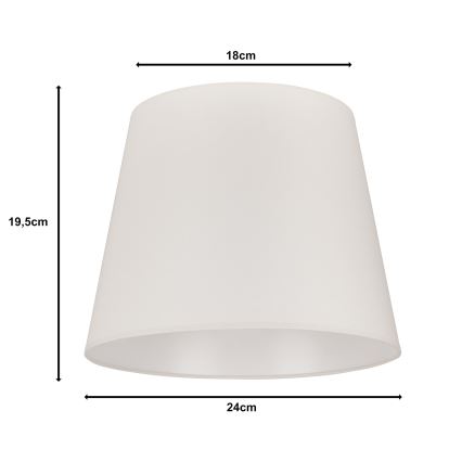 Duolla - Lampshade for table lamp CLASSIC M E27 d. 24 cm creamy