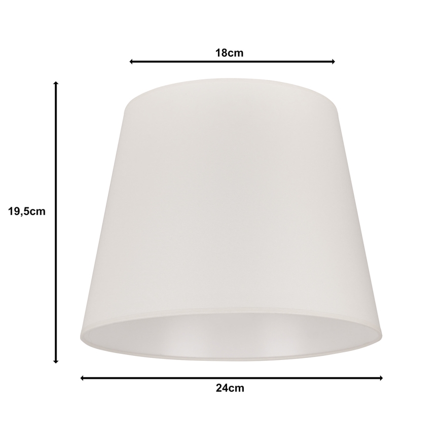 Duolla - Lampshade for table lamp CLASSIC M E27 d. 24 cm creamy
