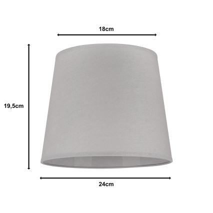 Duolla - Lampshade for table lamp CLASSIC M E27 d. 24 cm grey