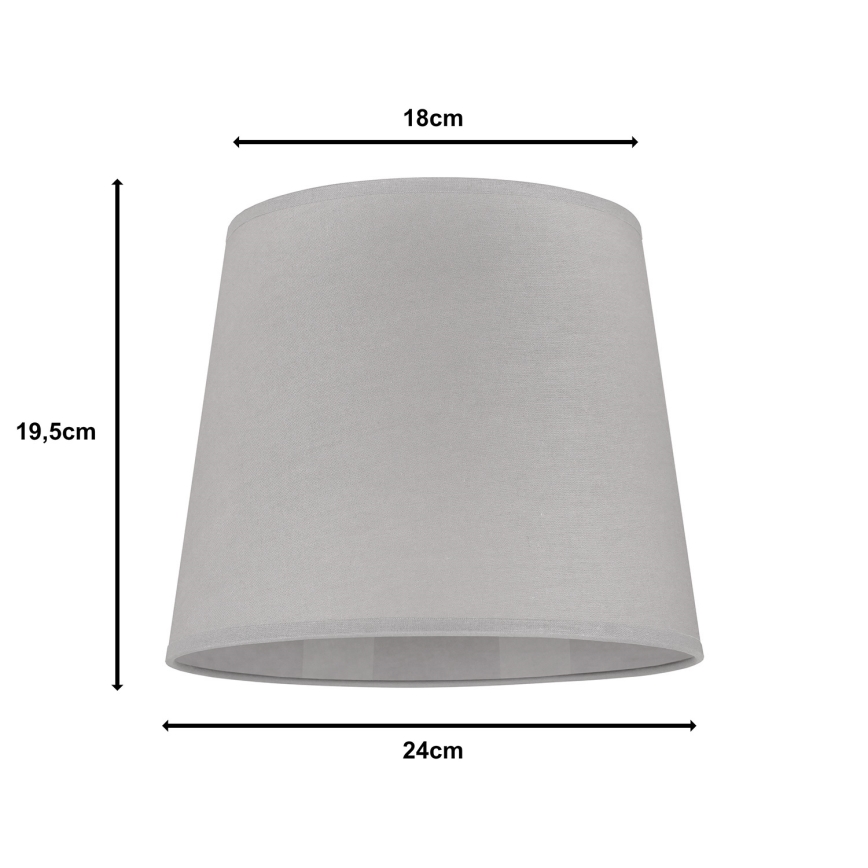 Duolla - Lampshade for table lamp CLASSIC M E27 d. 24 cm grey