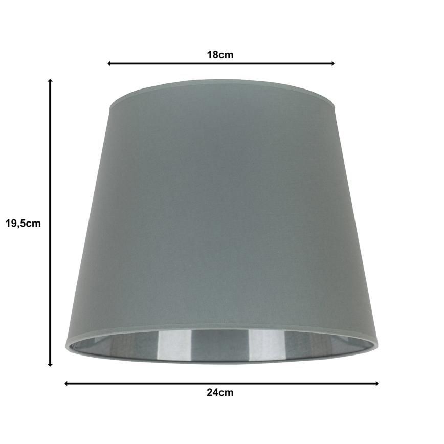 Duolla - Lampshade for table lamp CLASSIC M E27 d. 24 cm grey