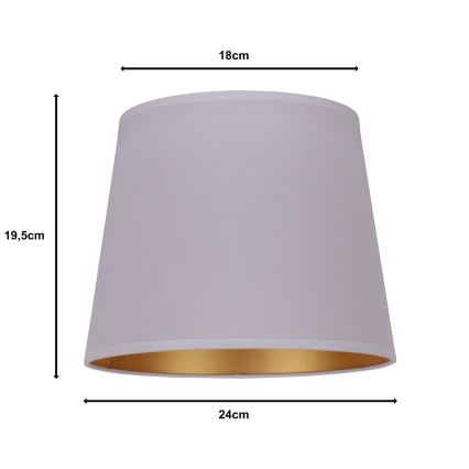 Duolla - Lampshade for table lamp CLASSIC M E27 d. 24 cm grey