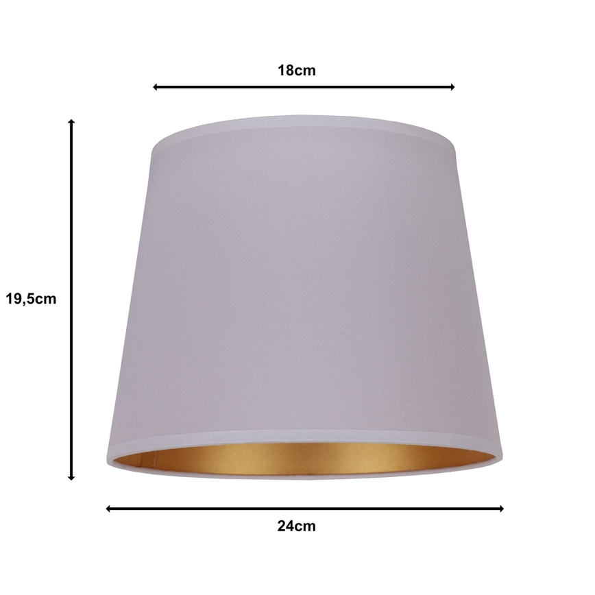 Duolla - Lampshade for table lamp CLASSIC M E27 d. 24 cm grey