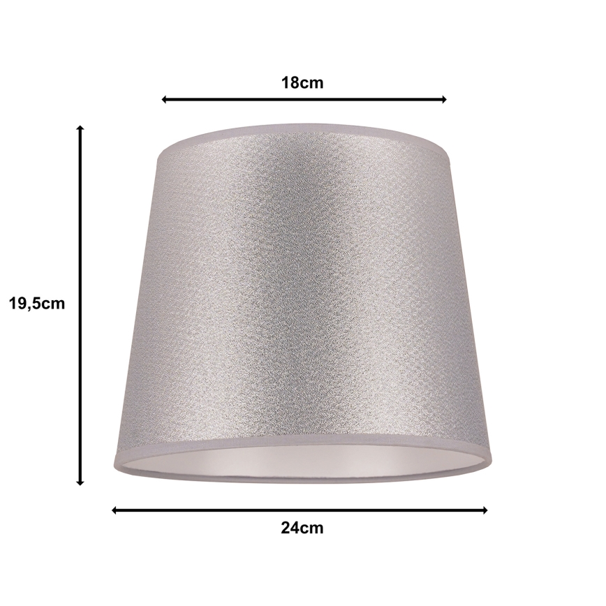 Duolla - Lampshade for table lamp CLASSIC M E27 d. 24 cm silver