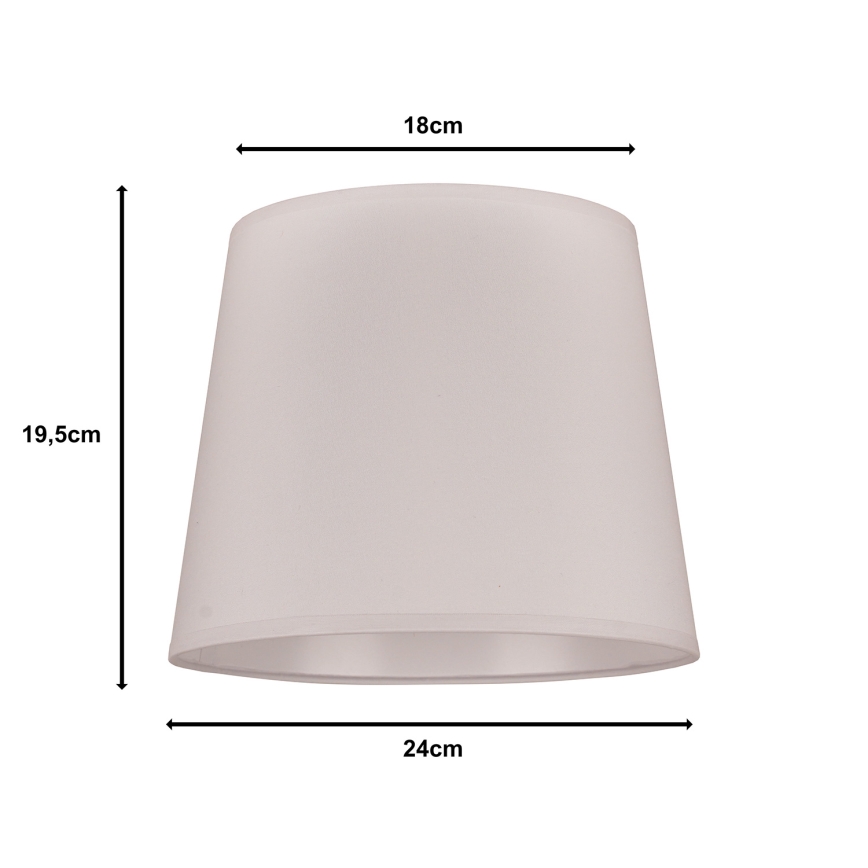 Duolla - Lampshade for table lamp CLASSIC M E27 d. 24 cm white