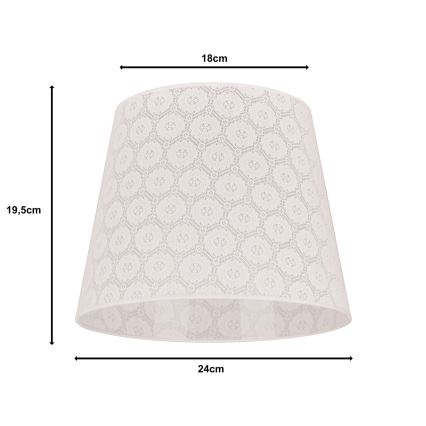 Duolla - Lampshade for table lamp CLASSIC M E27 d. 24 cm white