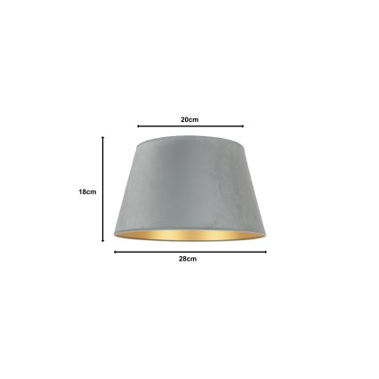 Duolla - Lampshade for table lamp CONE M E27 d. 28 cm grey