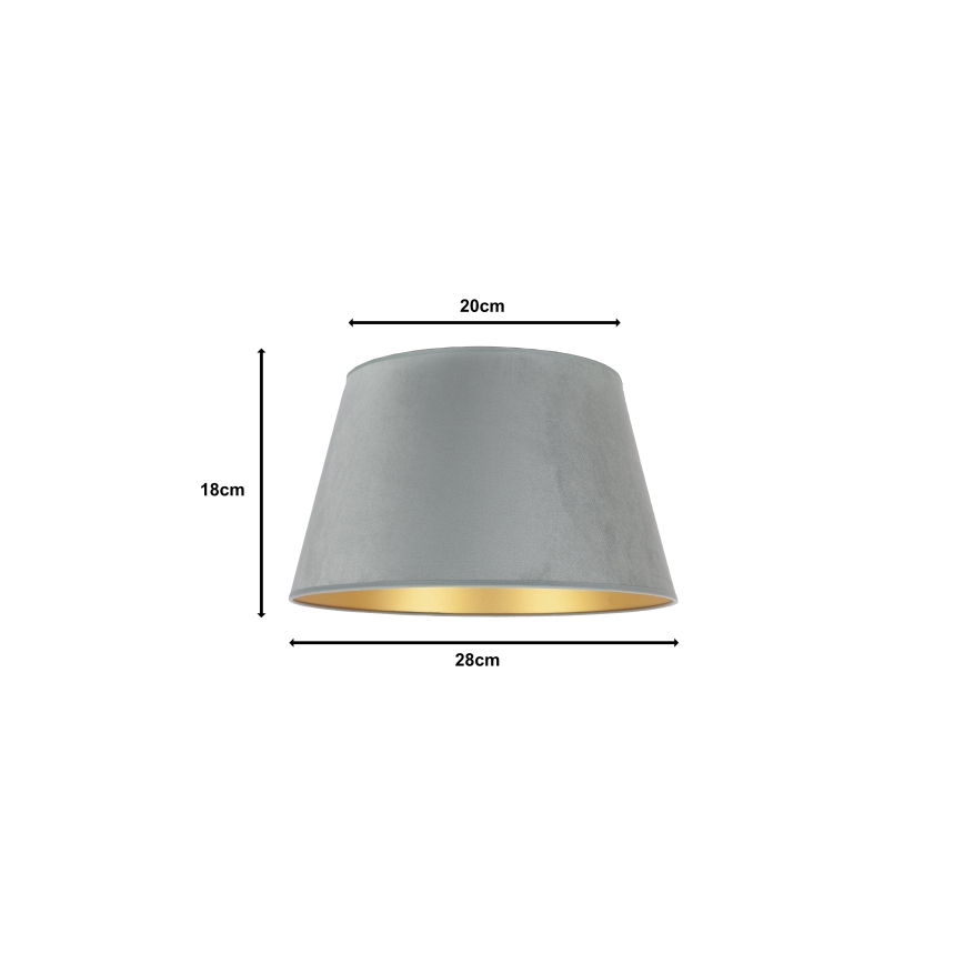 Duolla - Lampshade for table lamp CONE M E27 d. 28 cm grey