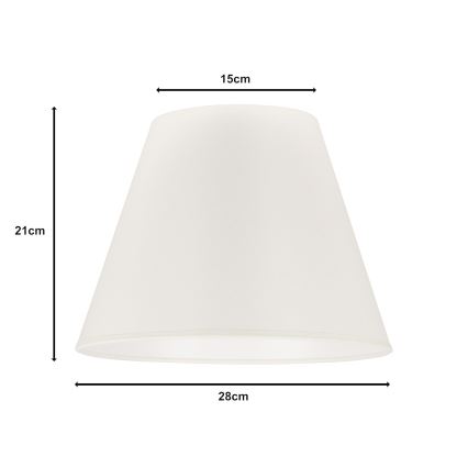 Duolla - Lampshade for table lamp SOFIA S E27 d. 28 cm beige