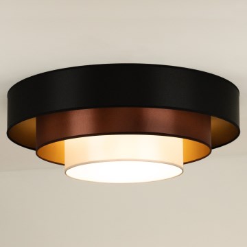 Duolla - LED Ceiling light LUNETA LED/26W/230V d. 60 cm 4000K black/copper/white