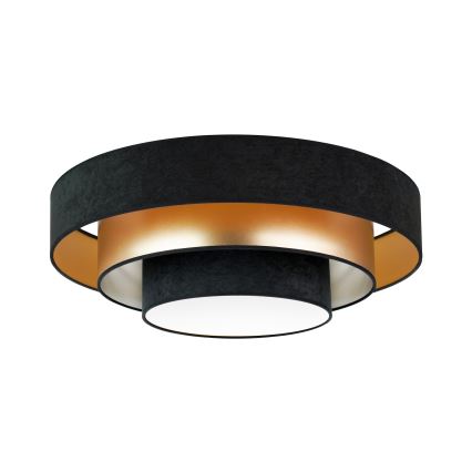 Duolla - LED Ceiling light LUNETA LED/26W/230V d. 60 cm 4000K black/gold