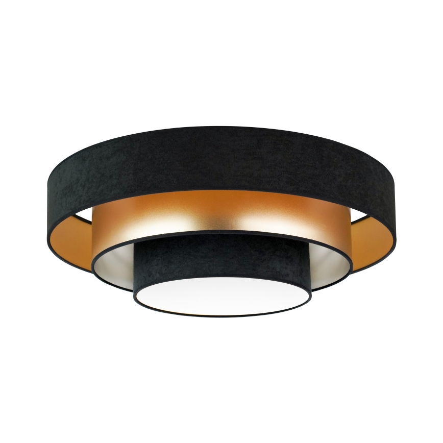 Duolla - LED Ceiling light LUNETA LED/26W/230V d. 60 cm 4000K black/gold