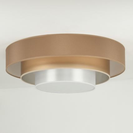 Duolla - LED Ceiling light LUNETA LED/26W/230V d. 60 cm 4000K brown/gold/white