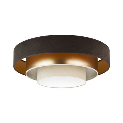 Duolla - LED Ceiling light LUNETA LED/26W/230V d. 60 cm 4000K brown/gold/creamy