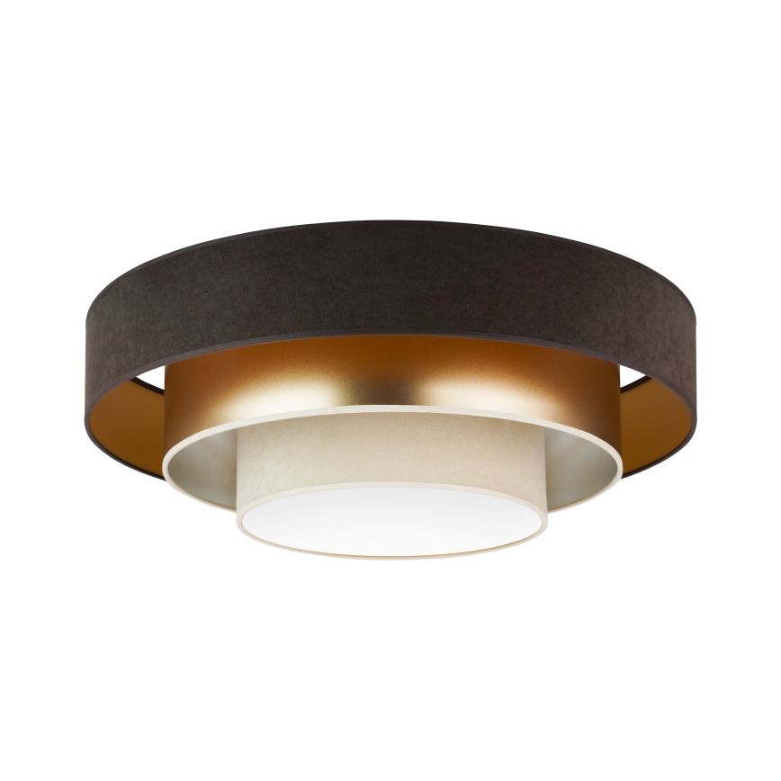 Duolla - LED Ceiling light LUNETA LED/26W/230V d. 60 cm 4000K brown/gold/creamy