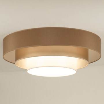 Duolla - LED Ceiling light LUNETA LED/26W/230V d. 60 cm 4000K brown/gold/white
