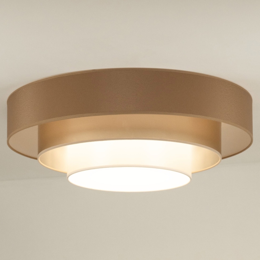 Duolla - LED Ceiling light LUNETA LED/26W/230V d. 60 cm 4000K brown/gold/white