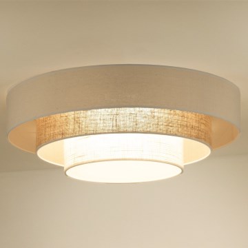 Duolla - LED Ceiling light LUNETA LED/26W/230V d. 60 cm 4000K creamy/brown
