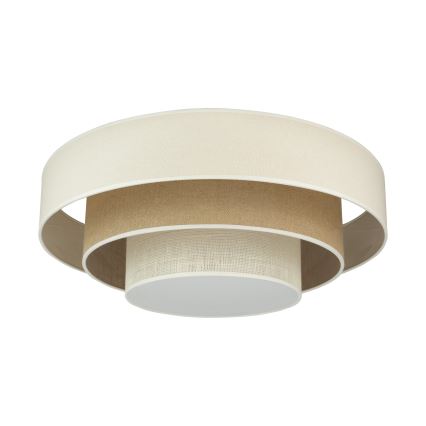 Duolla - LED Ceiling light LUNETA LED/26W/230V d. 60 cm 4000K creamy/brown