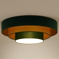 Duolla - LED Ceiling light LUNETA LED/26W/230V d. 60 cm 4000K green/gold