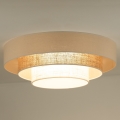 Duolla - LED Ceiling light LUNETA LED/26W/230V d. 60 cm 4000K rattan/beige/brown