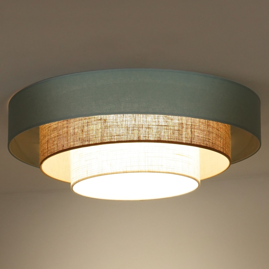 Duolla - LED Ceiling light LUNETA LED/26W/230V d. 60 cm 4000K turquoise/beige/creamy