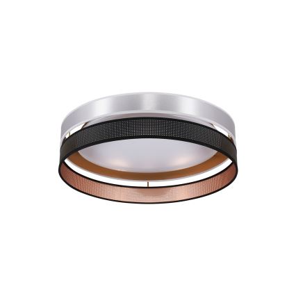 Duolla - LED Ceiling light ROLLER DUO SHINY LED/24W/230V d. 45 cm silver/black