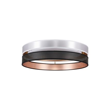 Duolla - LED Ceiling light ROLLER DUO SHINY LED/24W/230V d. 45 cm silver/black