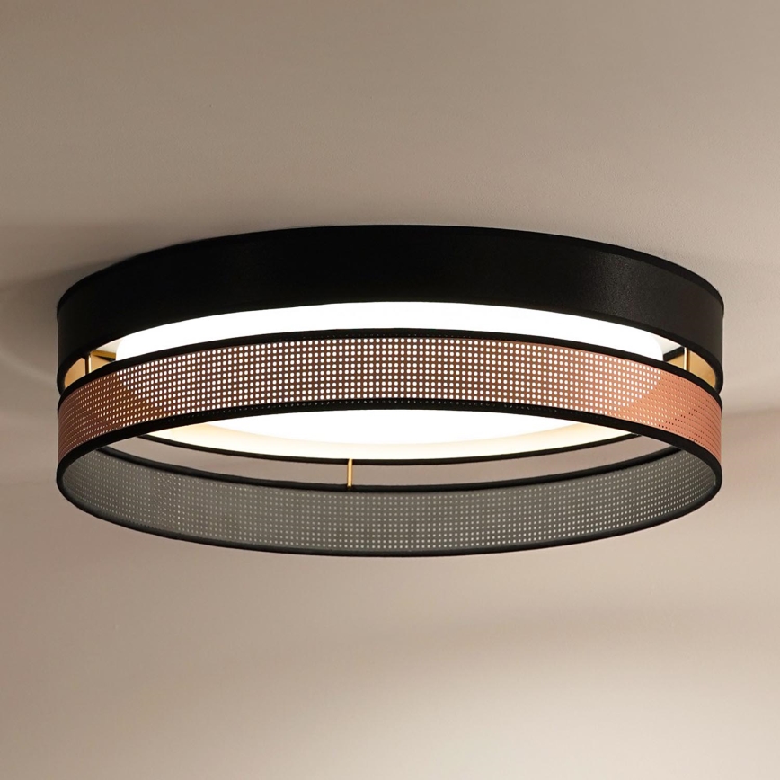 Duolla - LED Ceiling light ROLLER DUO SHINY LED/24W/230V d. 45 cm black/copper
