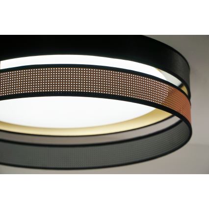 Duolla - LED Ceiling light ROLLER DUO SHINY LED/24W/230V d. 45 cm black/copper